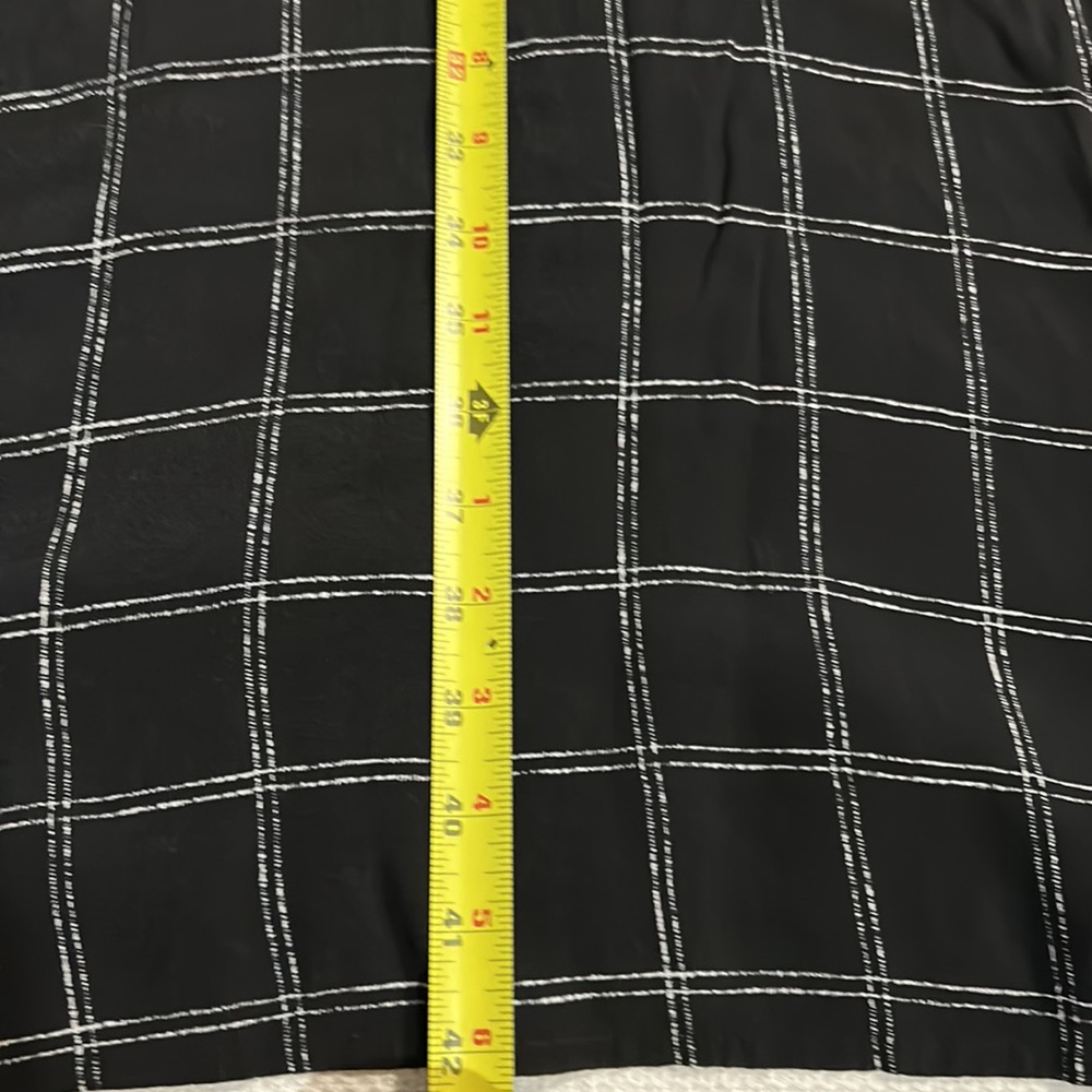 Long Tall Sally Black Dress Twist Detail Check Woven Plus Size 20 - Picture 8 of 9